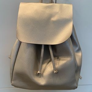 Zara Silver soft backpack